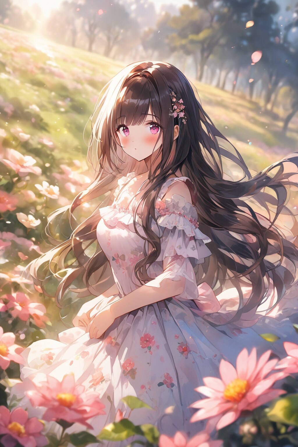 花と光の中 | の人気AIイラスト・グラビア