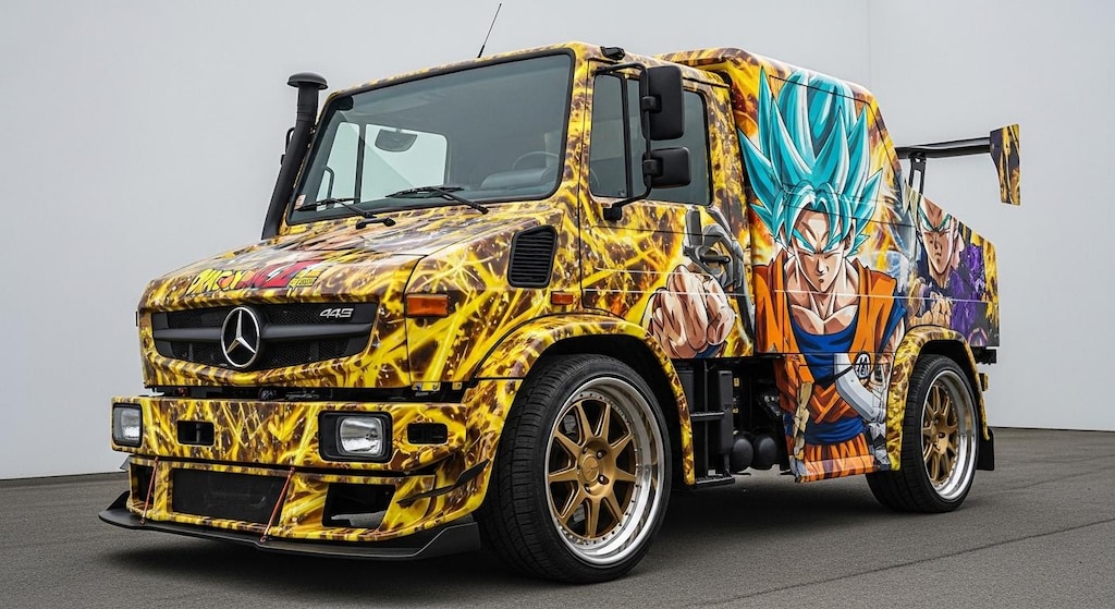 ドラゴンボール痛車ベンツウニモグ