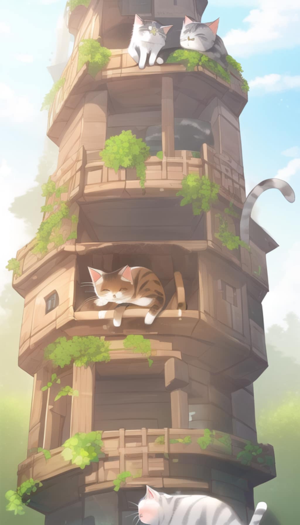 Cat tower!(勝ったわ！)