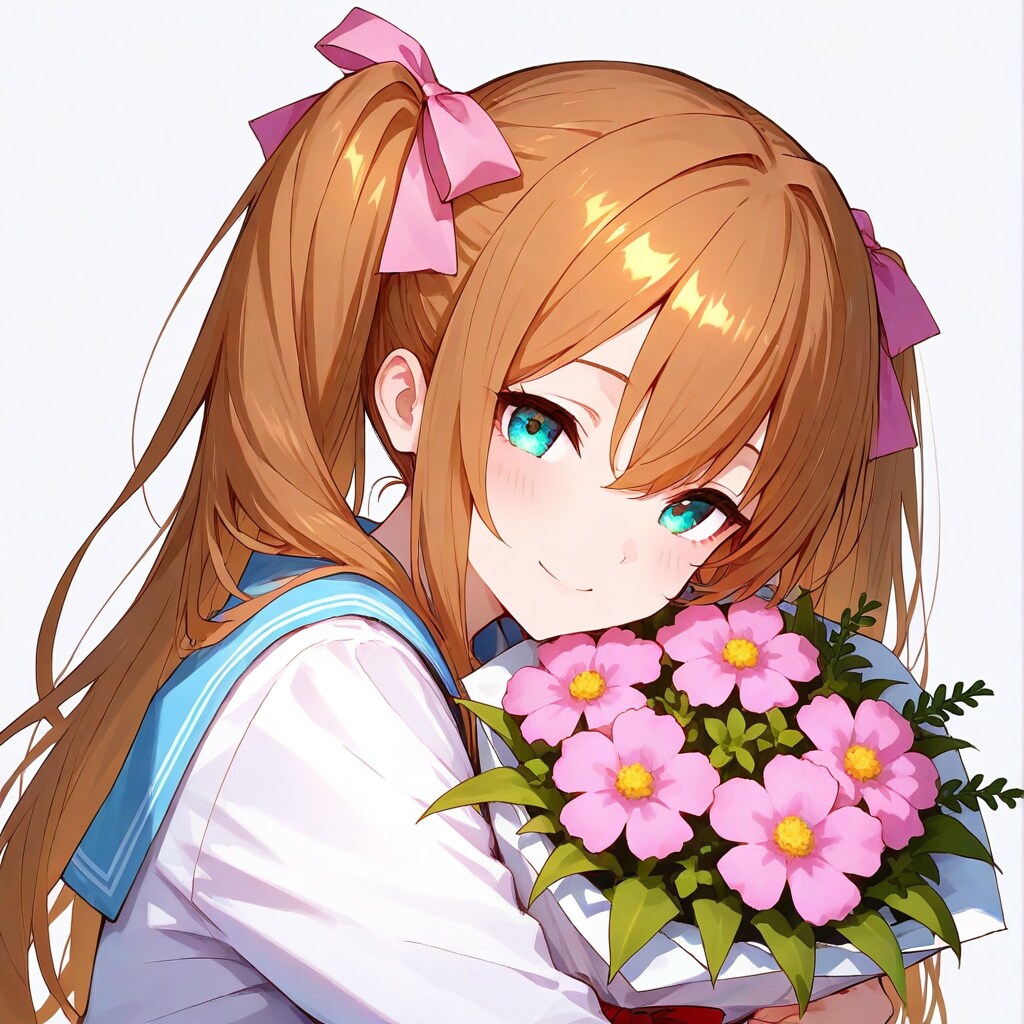 CAPEお試し。はるかちゃん。花束 | の人気AIイラスト・グラビア