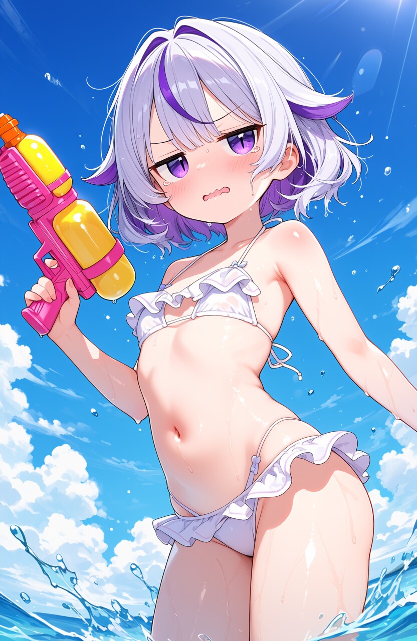 ジト目ちゃんと水遊び