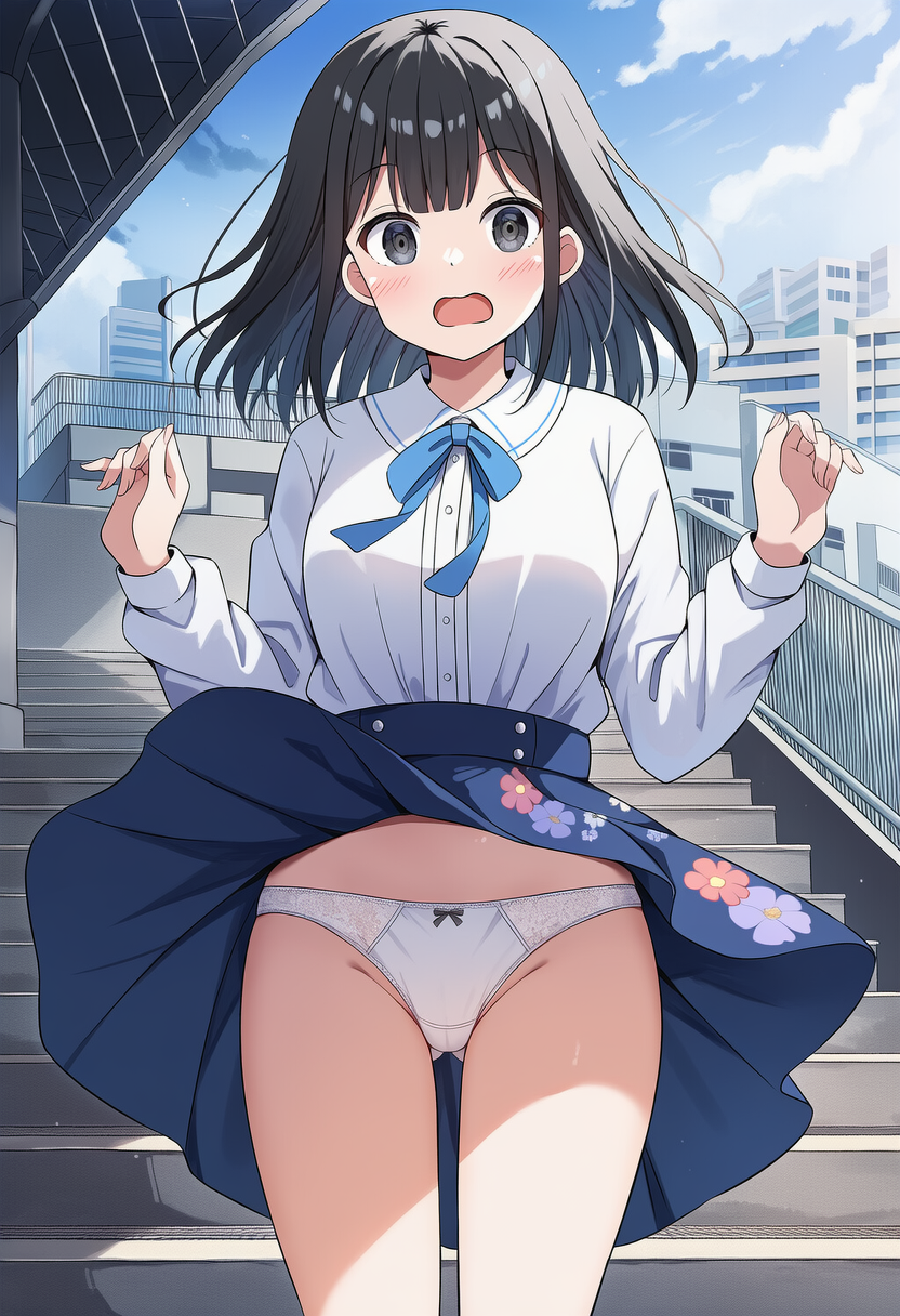 ちょ！風が！！やめっ！【水城ゆかり】