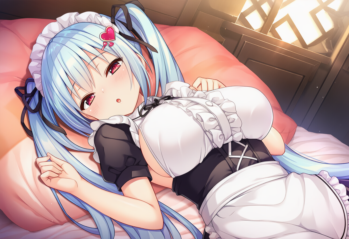 魅惑の装い全年齢版(71) 〜横たうメイド〜 | の人気AIイラスト・グラビア