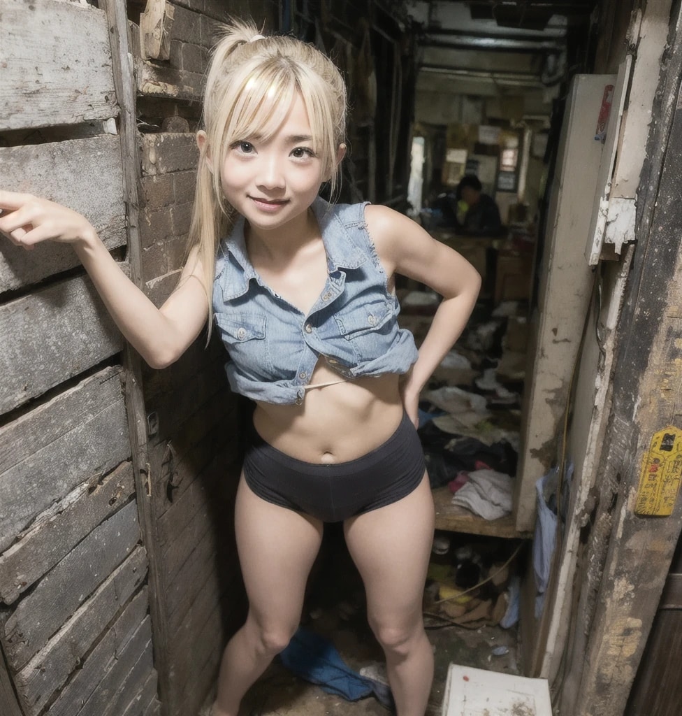 少し不自然な金髪女の子