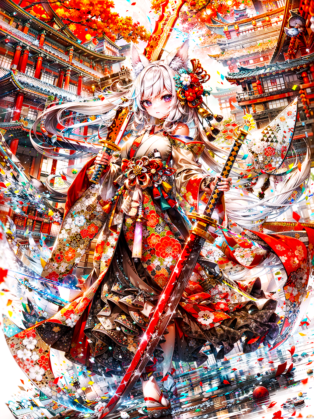 剣姫クレナイ【二刀流双剣-炎月-】