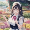 果物市場とメイドさん 3枚目