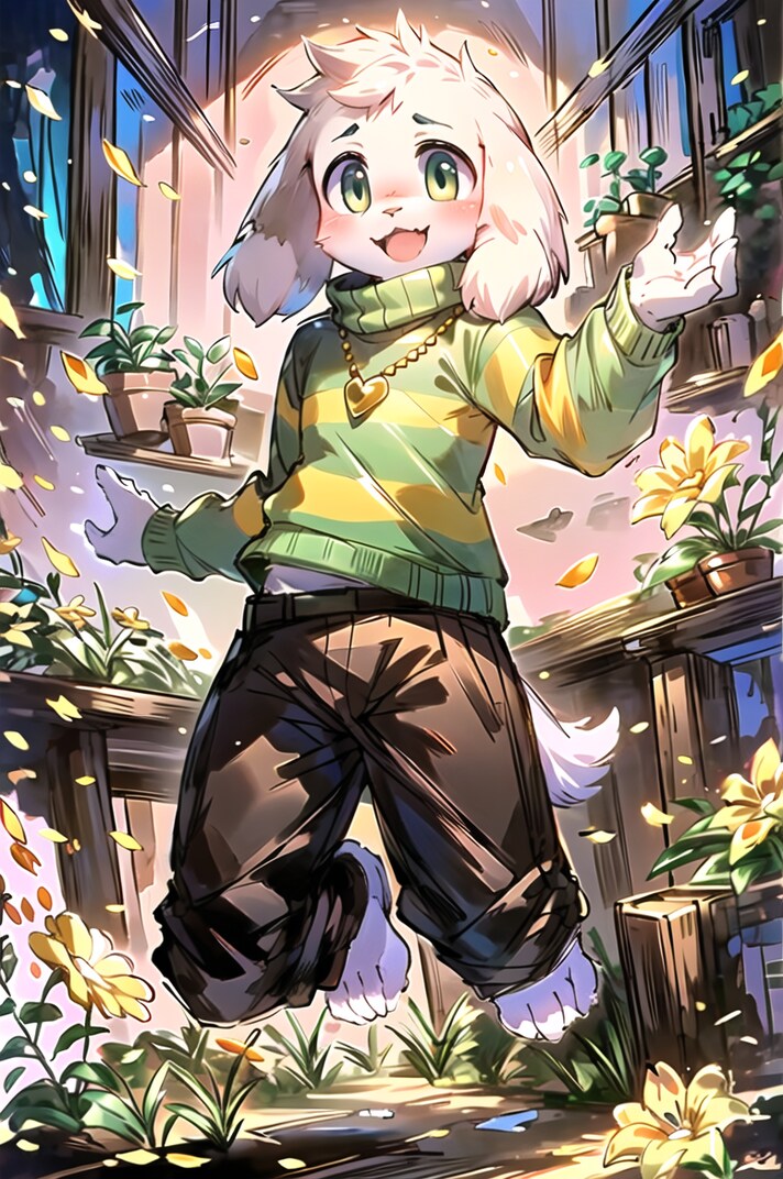 ジャンプするアズリエル君