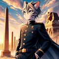 アニメ風 #学ラン 猫 練習3 3枚目