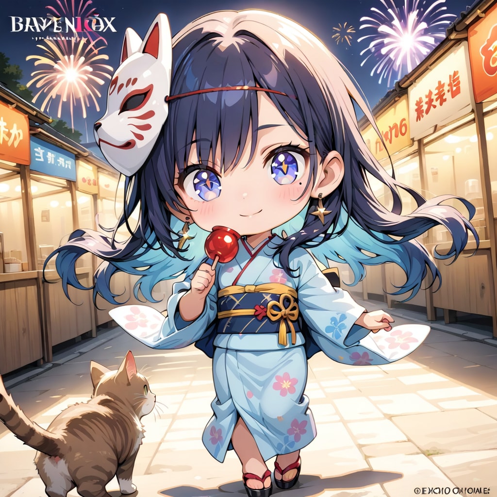 あいがちっちゃくなって夏祭りに行ったよ