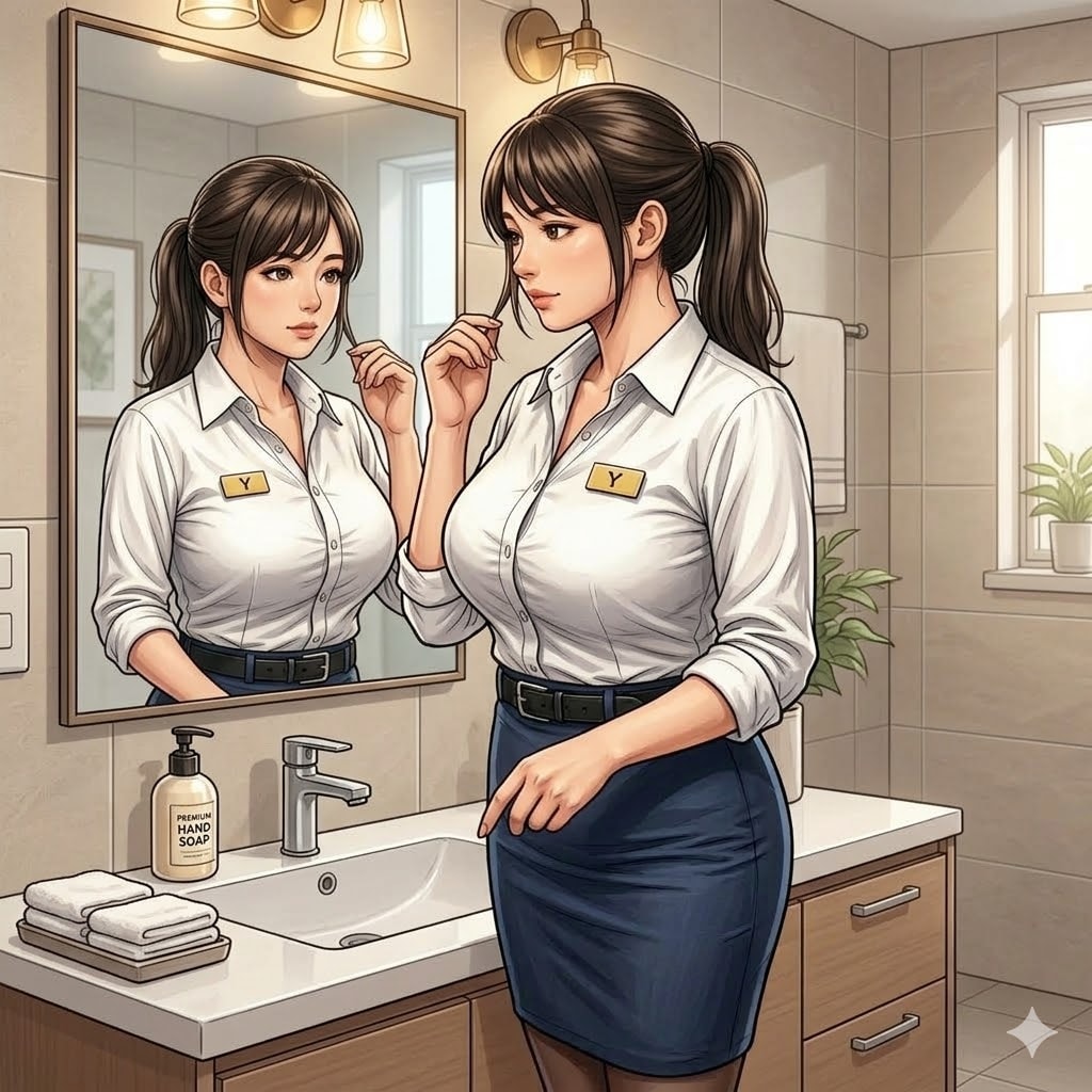 鏡を見つめるお姉さん | の人気AIイラスト・グラビア