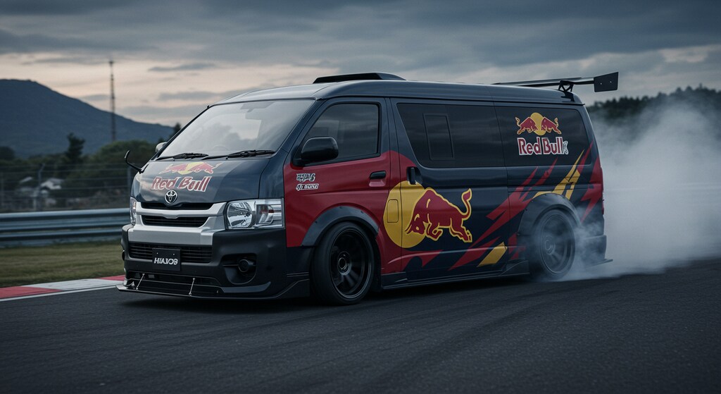 レッドブルハイエースワゴンのドリ車