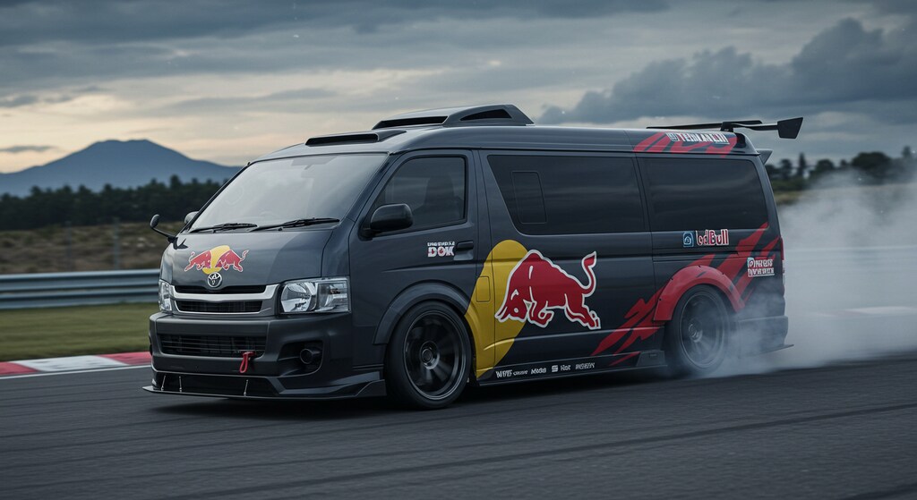 レッドブルハイエースワゴンのドリ車