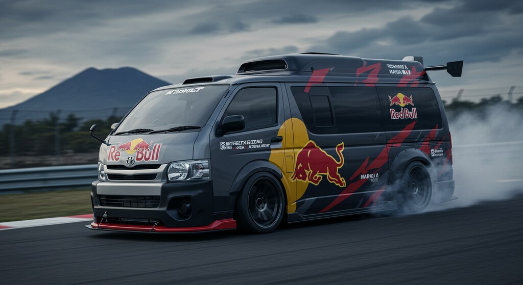 レッドブルハイエースワゴンのドリ車