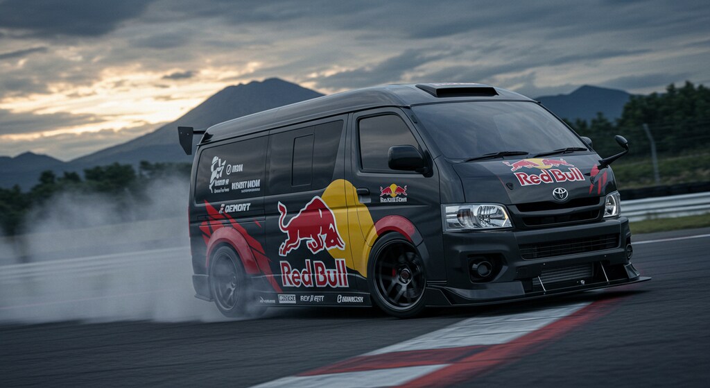 レッドブルハイエースワゴンのドリ車