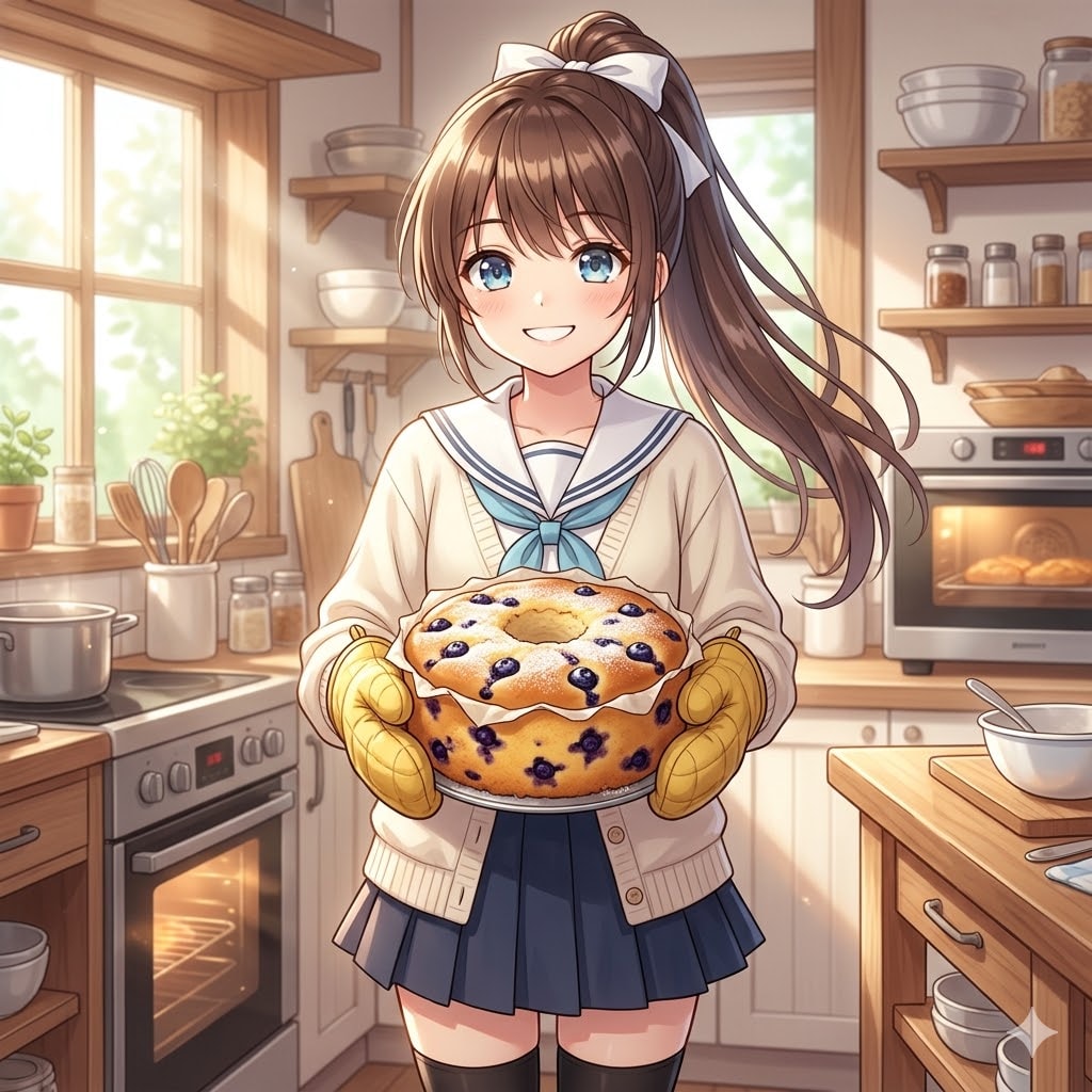 ブルーベリー🫐シフォンケーキ