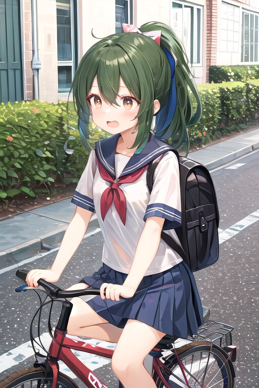 新学期早々遅刻しちゃうよ | の人気AIイラスト・グラビア