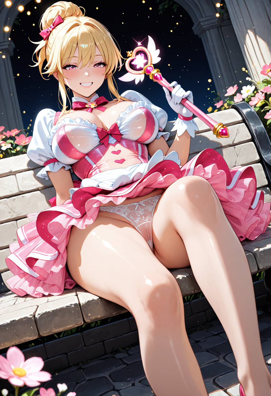 ちょっと休憩中♪不意打ちのリラックスパンチラ❤