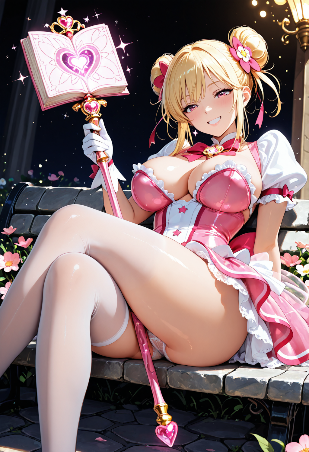 ちょっと休憩中♪不意打ちのリラックスパンチラ❤