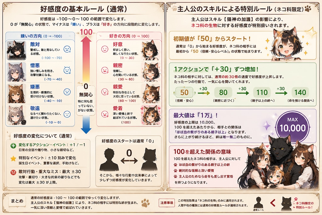 異世界転生猫好感度限界突破　サブキャラ設定その他
