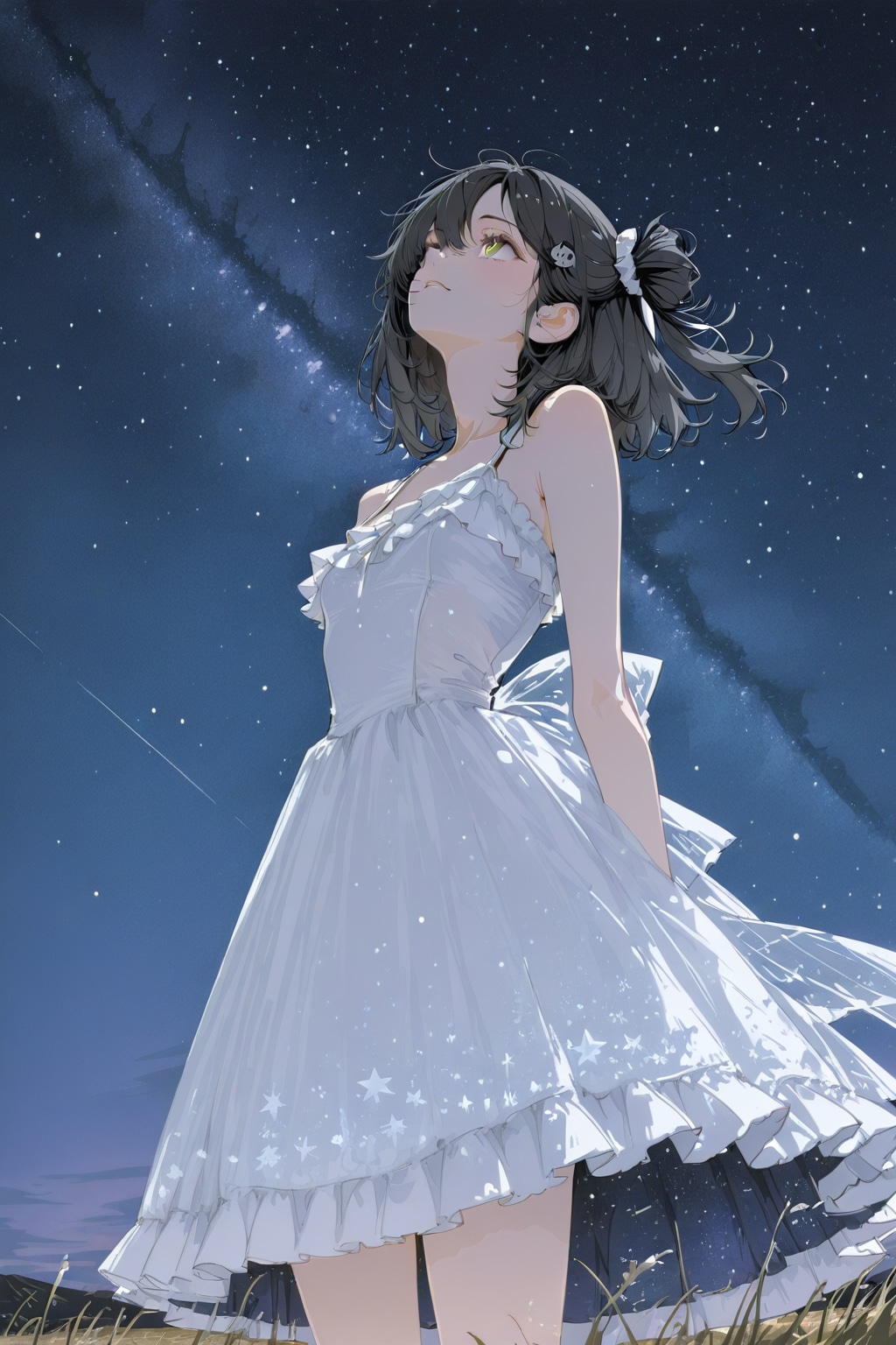 星空の下の少女