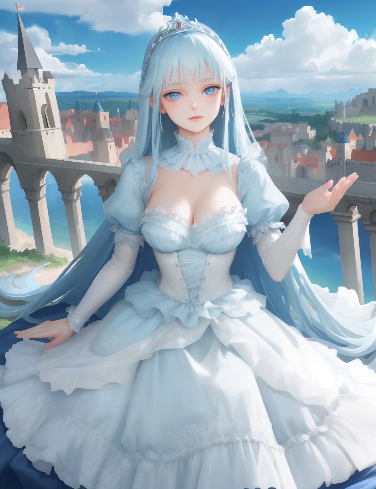 青の姫様フリルドレス(LORA紹介)