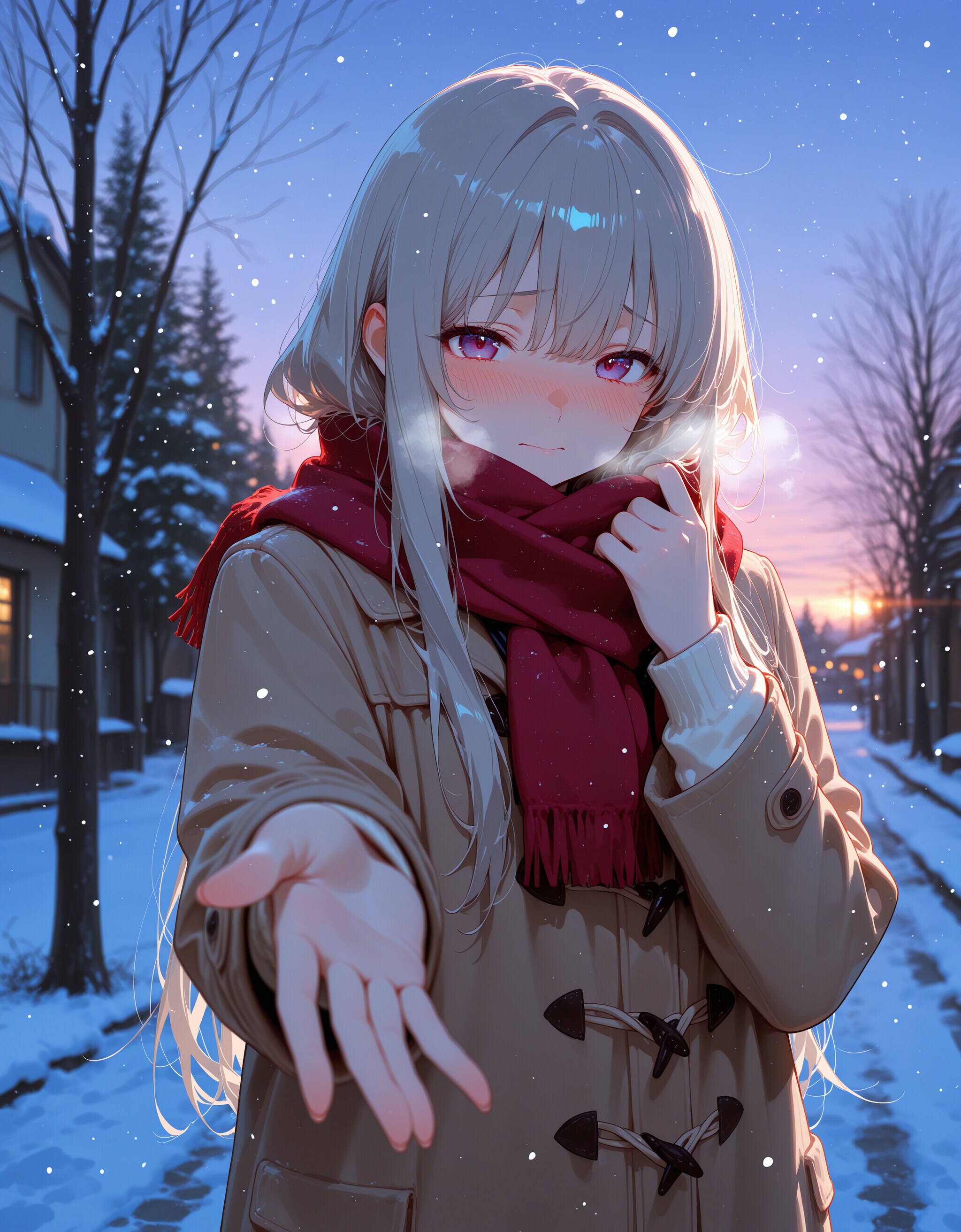 グレー髪少女