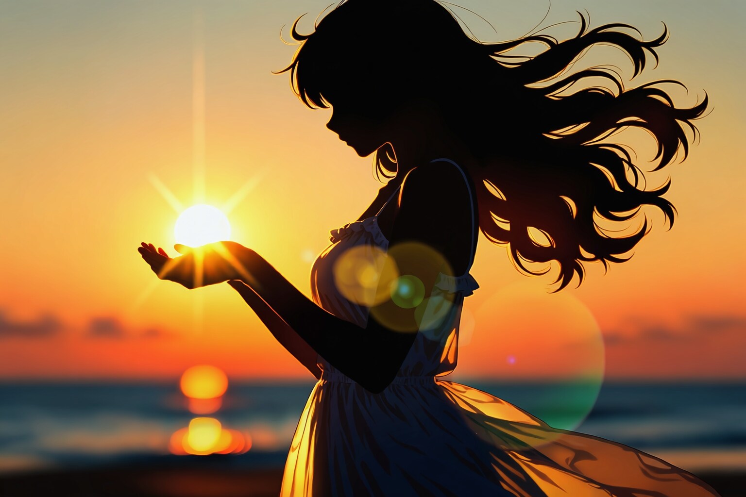 太陽を手にした女