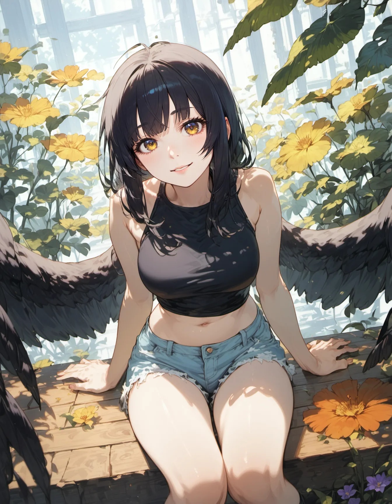 Where the Black Wings Rest | の人気AIイラスト・グラビア
