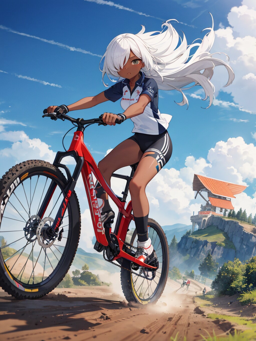 オリジナルキャラ開発中Ⅱ・サラ・リオン（仮）、自転車に乗る
