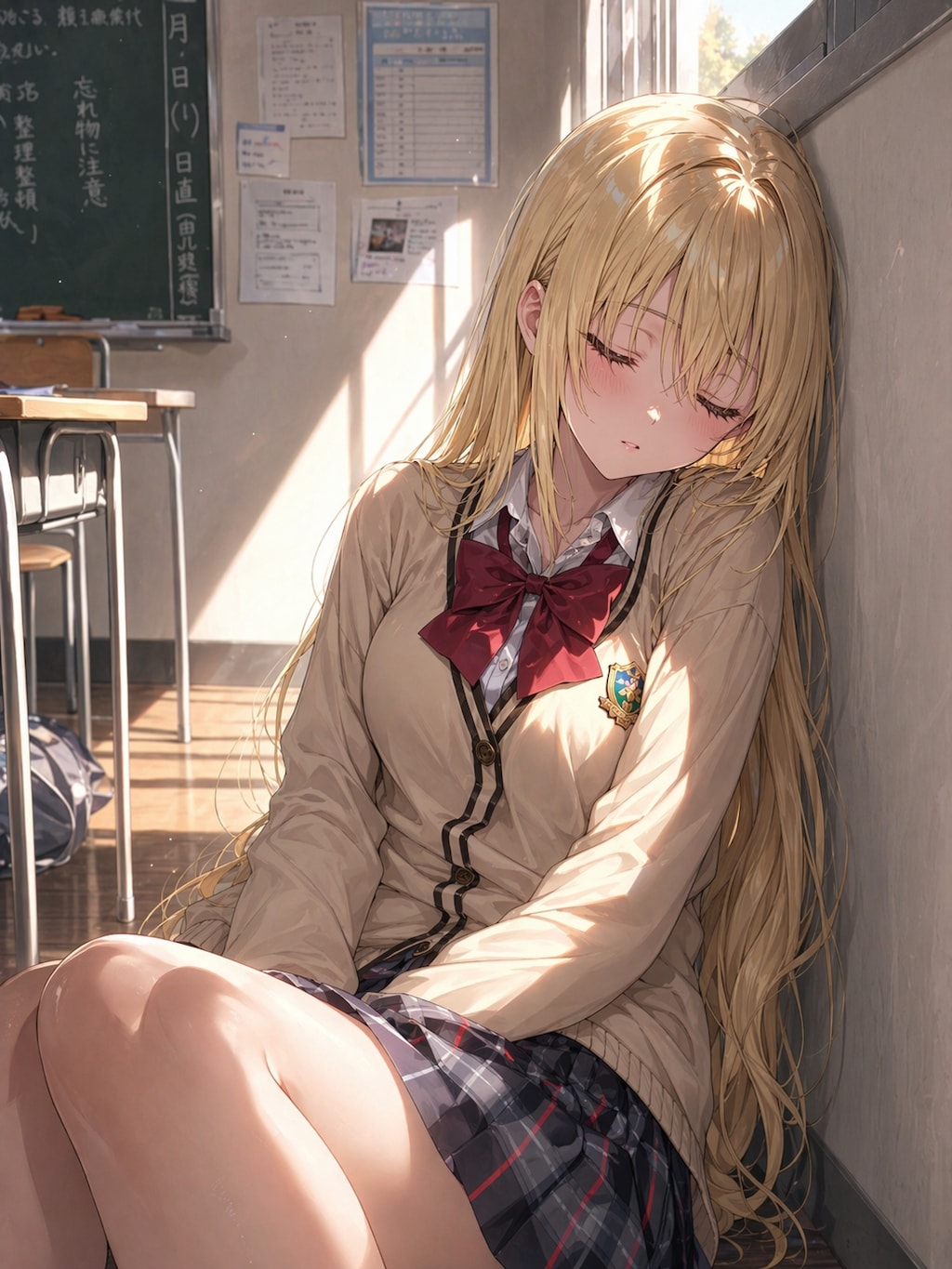 教室でうたた寝