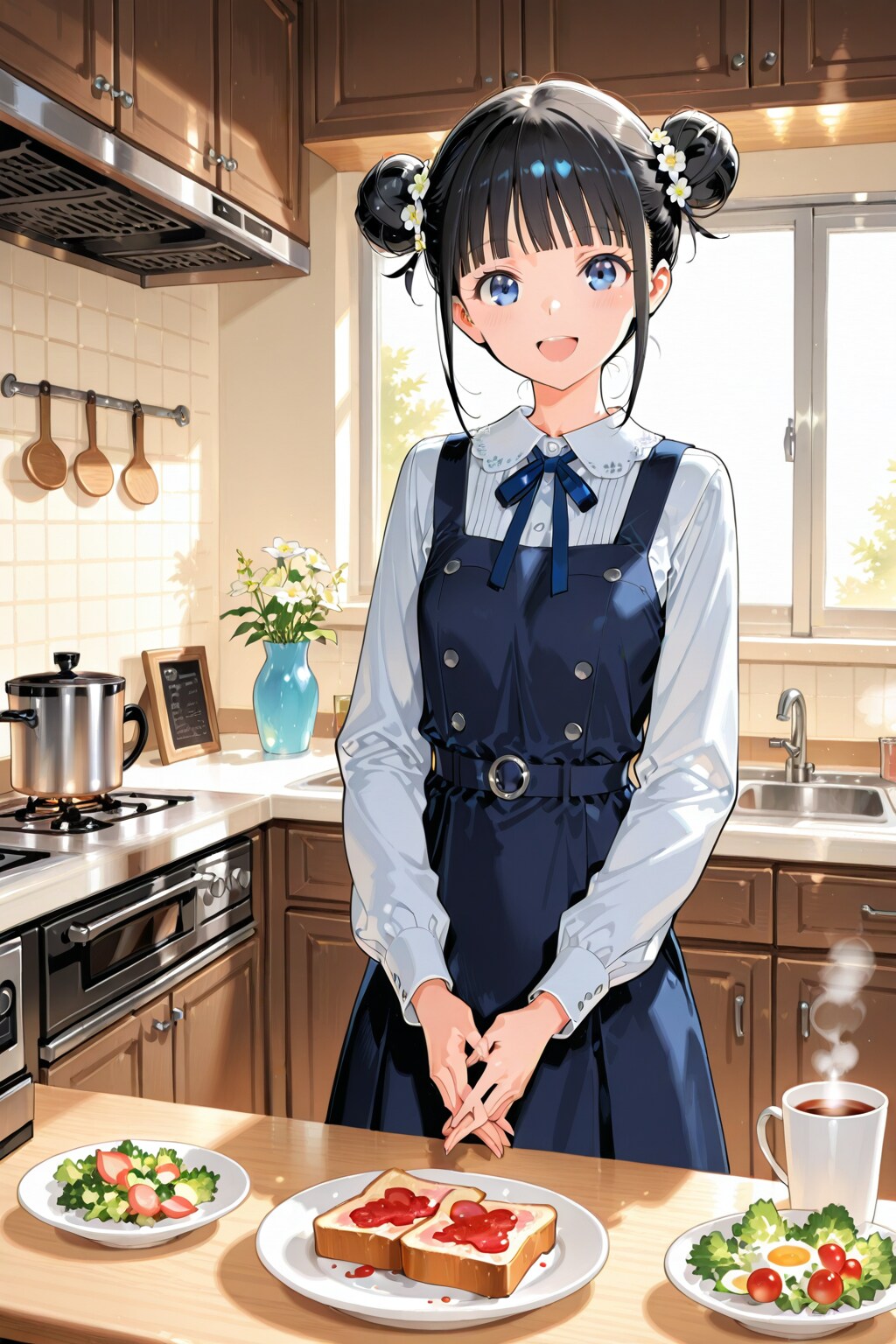 おだんごちゃん🍡✨と朝ごはん🍚✨　3/13 | の人気AIイラスト・グラビア