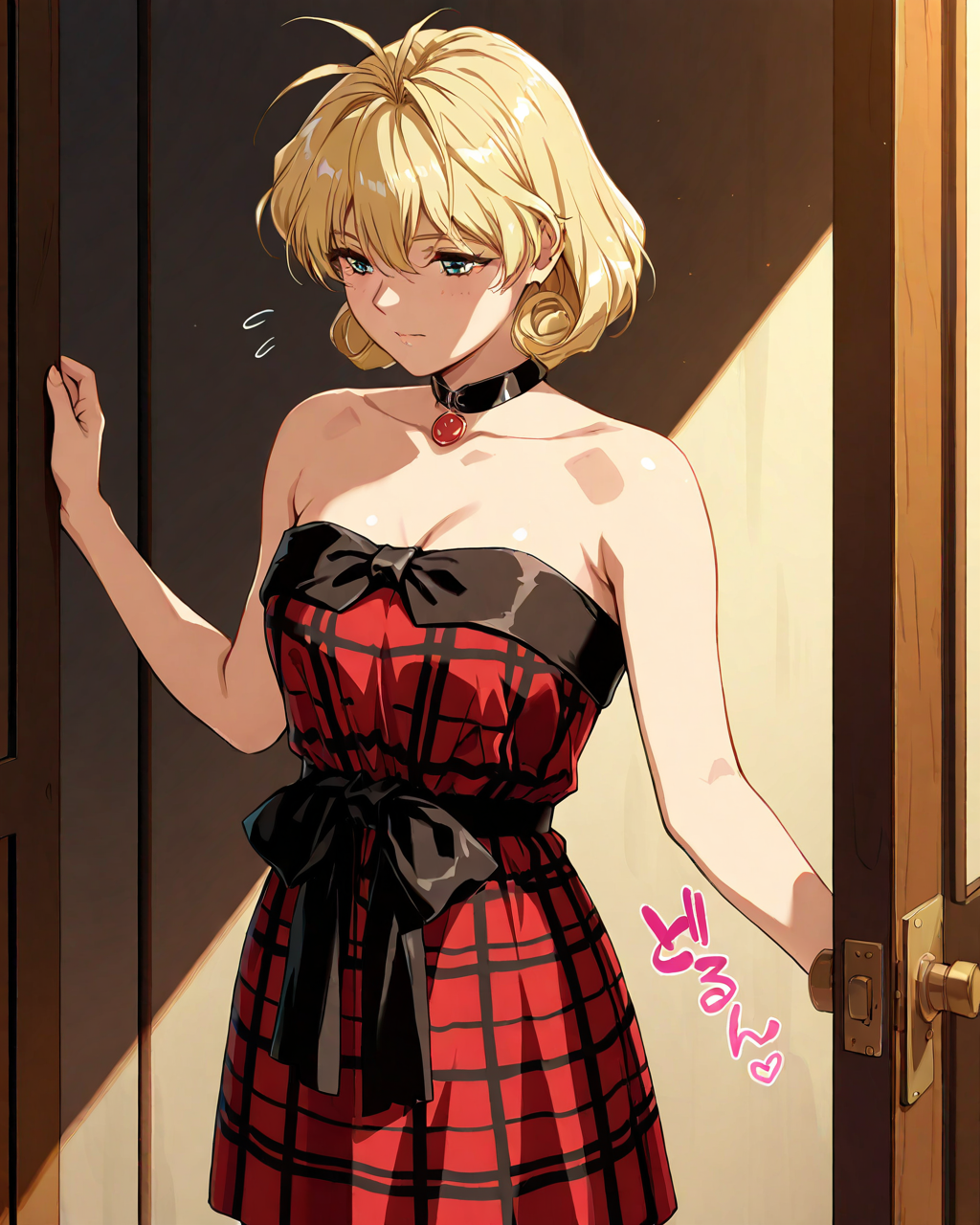 リボンのワンピース