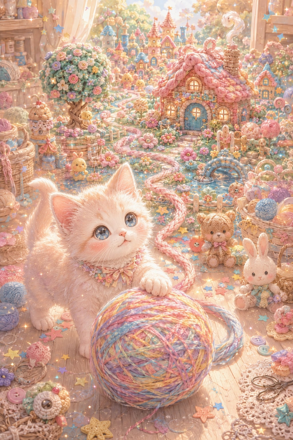 魔法の毛糸玉 | の人気AIイラスト・グラビア