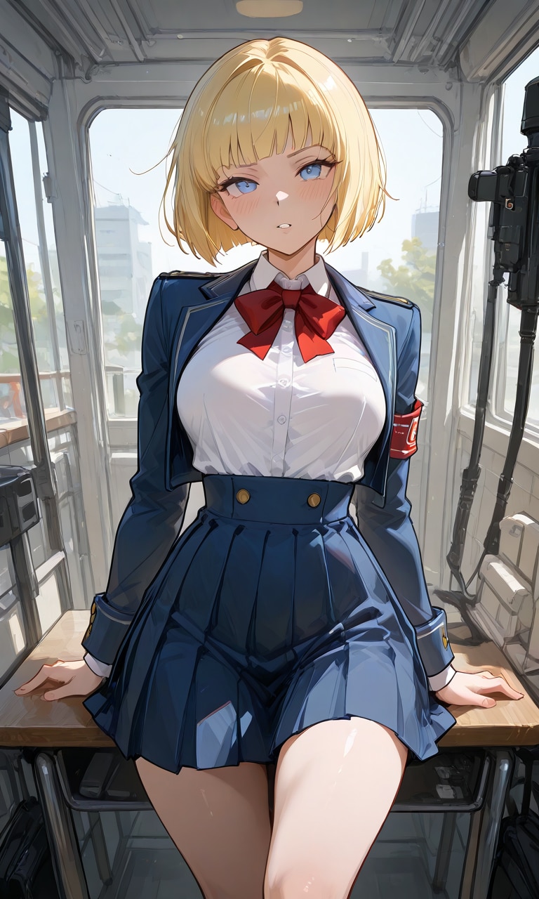 金髪のぱっつん少女 | の人気AIイラスト・グラビア