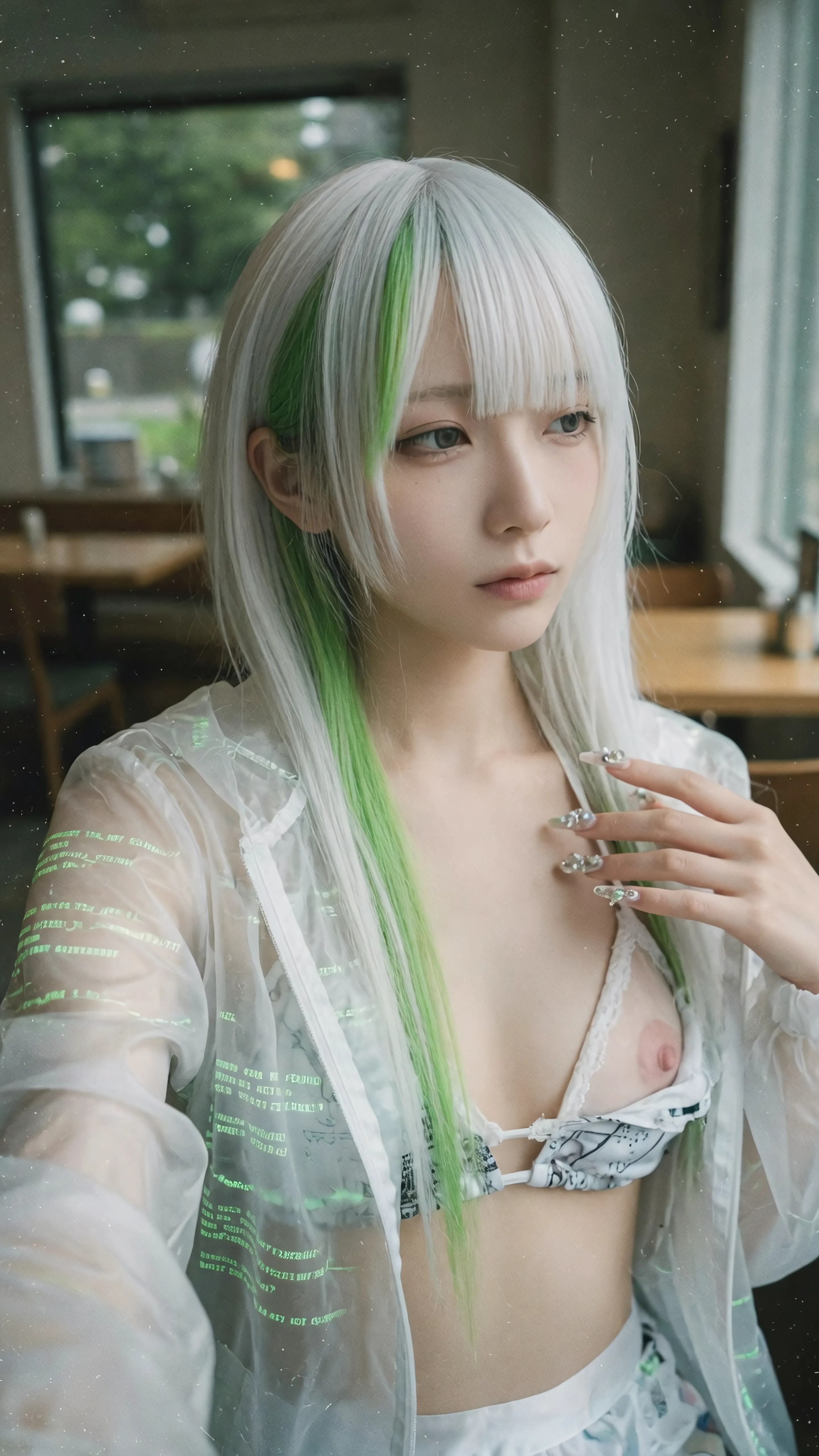 Neon Veil in Morning Cafe Mist