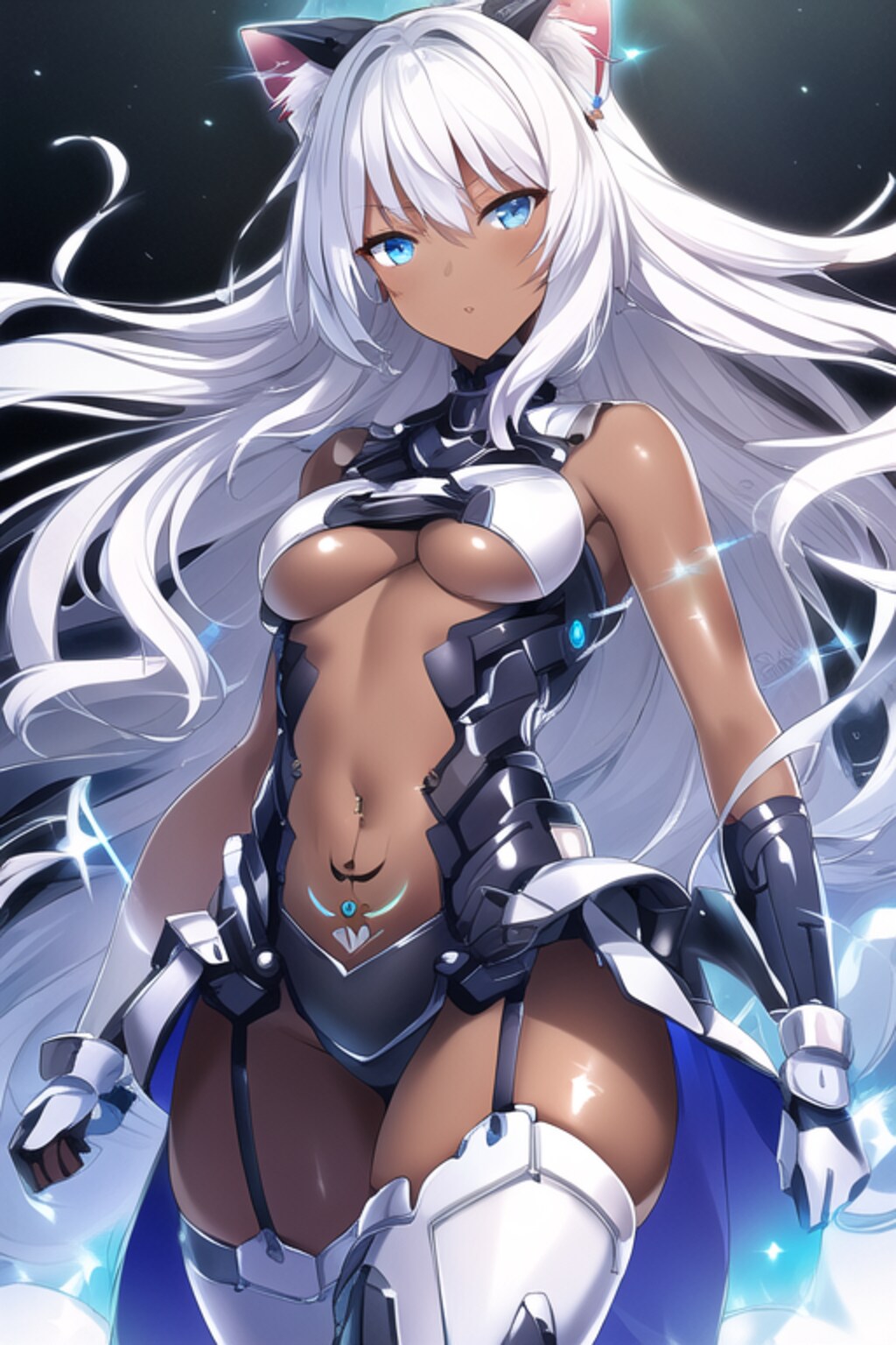 銀髪ネコメカ娘だにゃん