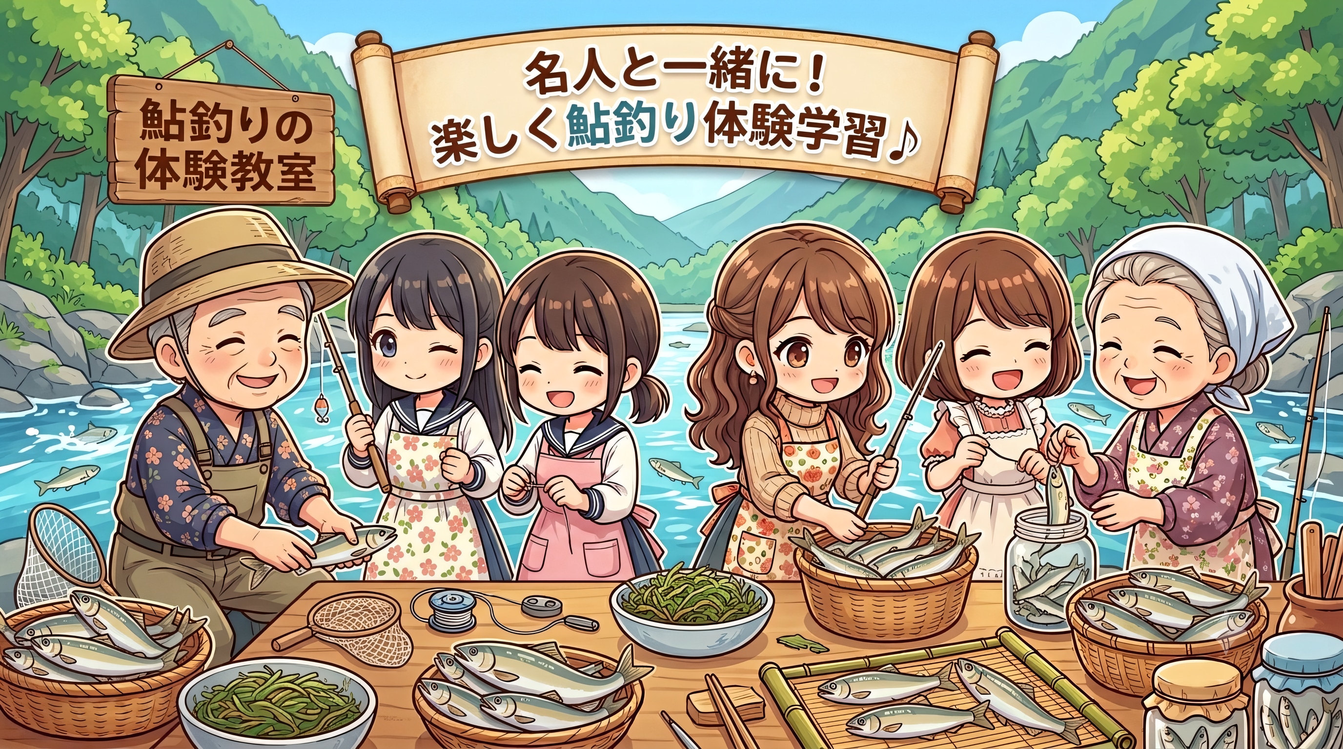 鮎釣り体験学習！２
