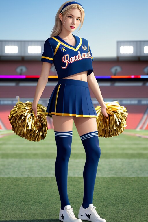 金髪チアリーダー | の人気AIイラスト・グラビア
