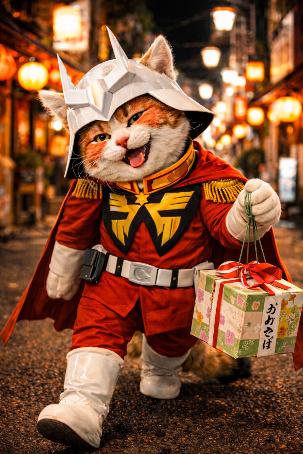 金曜の夜は、赤い彗星猫が騒がしい