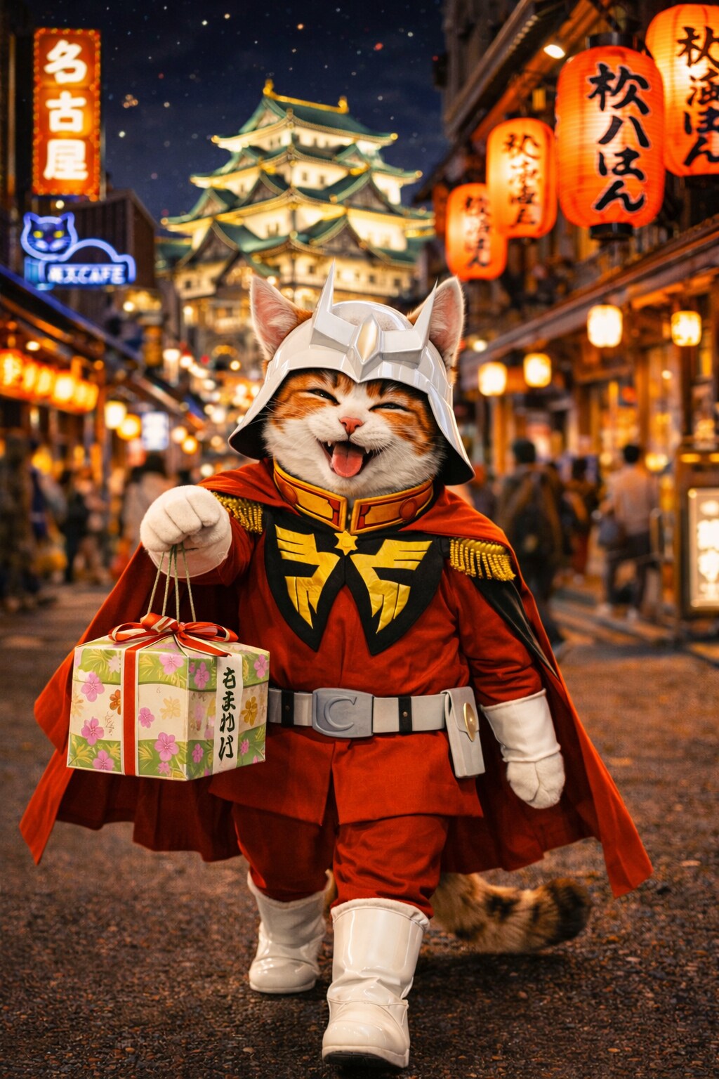 金曜の夜は、赤い彗星猫が騒がしい