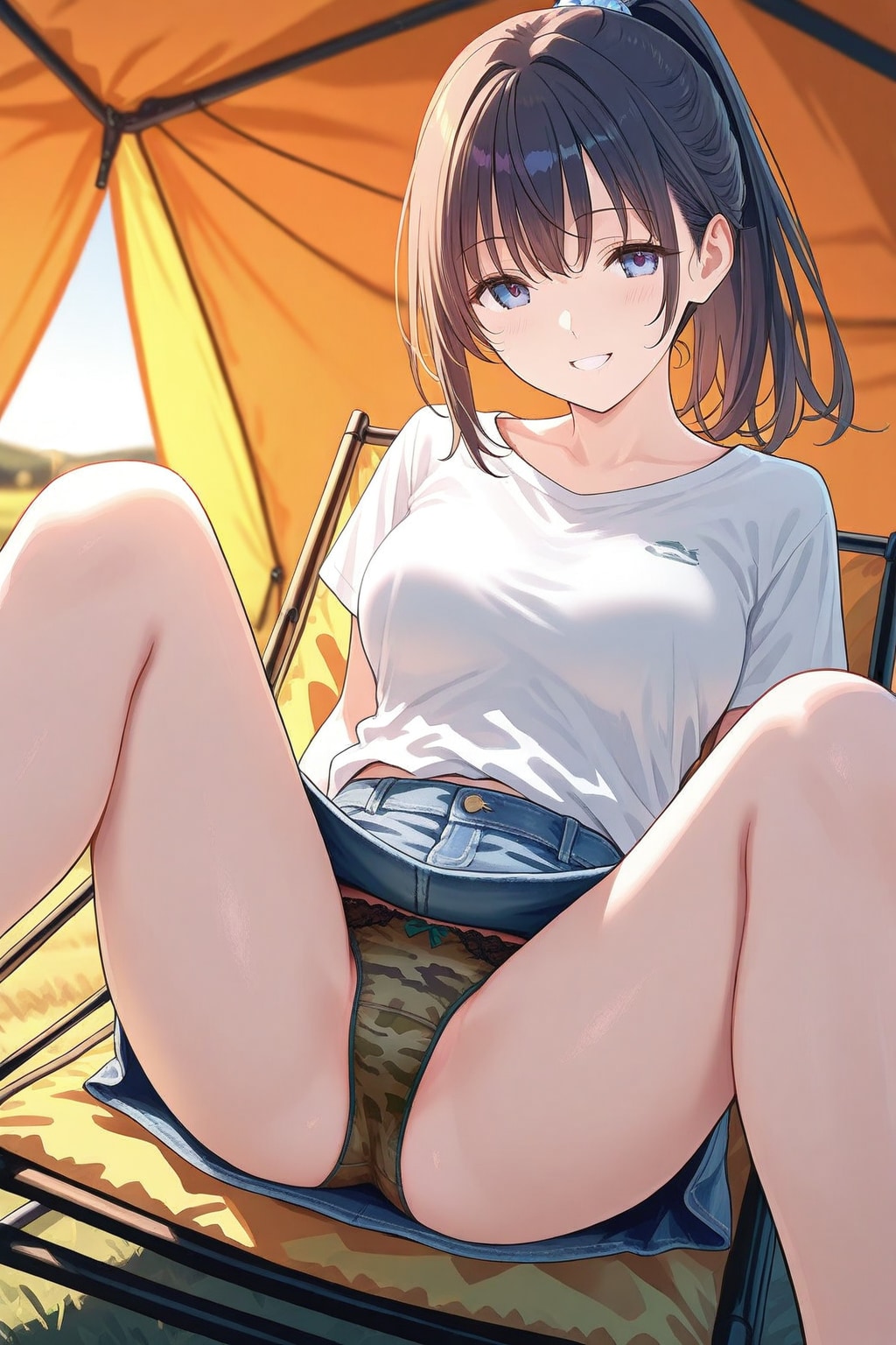 キャンプデートの夜