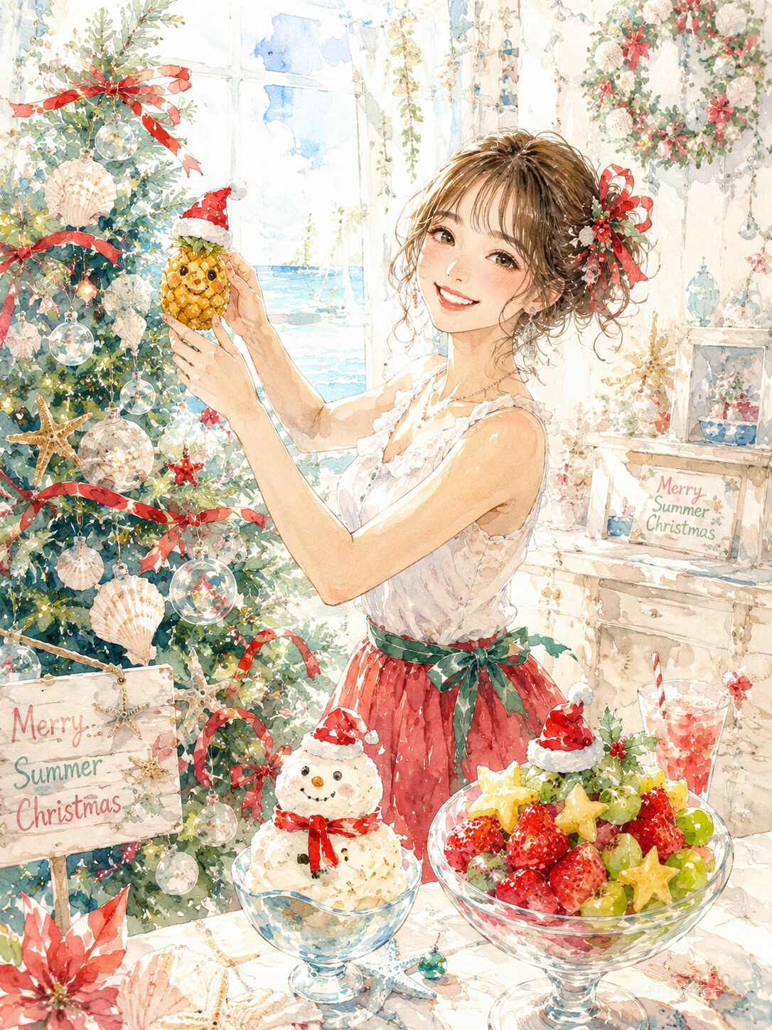 サマークリスマス | の人気AIイラスト・グラビア