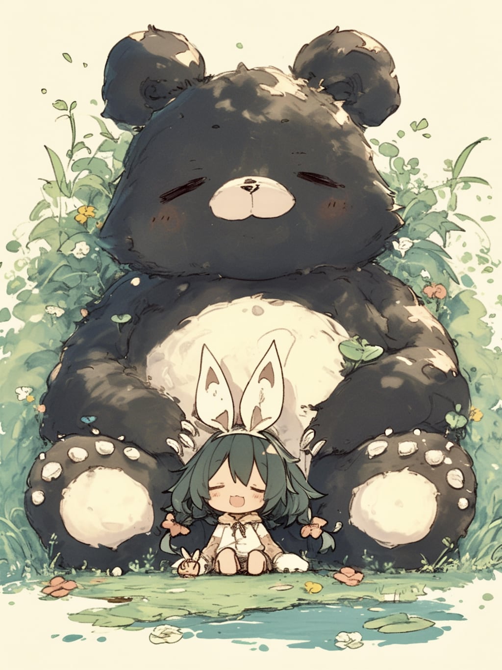 うさぎとくま娘🐾