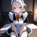 (969HQ)銀髪ちゃんメイド服 4枚目