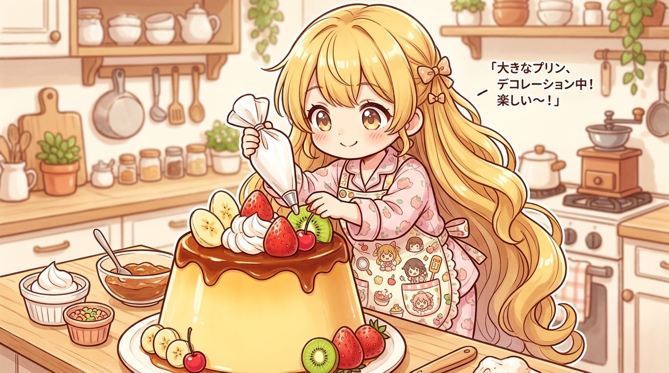 プリン作り大好き【エプロン女子】（21/100） | の人気AIイラスト・グラビア