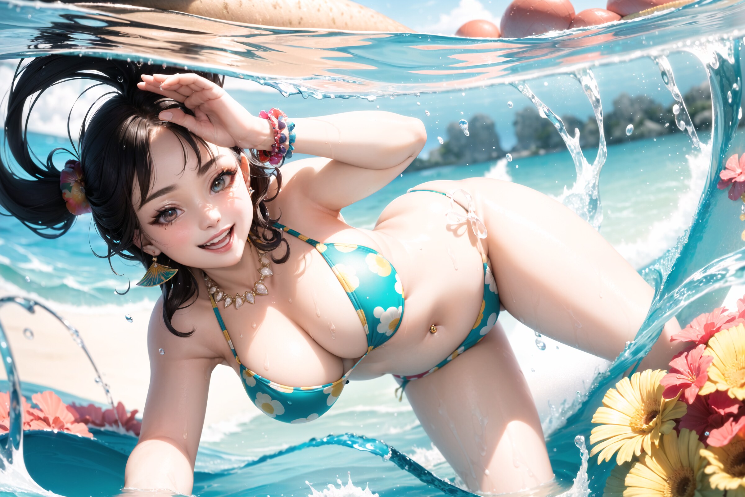 夏を先取り　ビキニギャル
