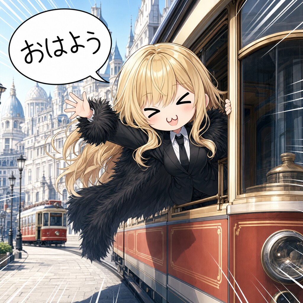 路面電車の窓からエリザベス | の人気AIイラスト・グラビア