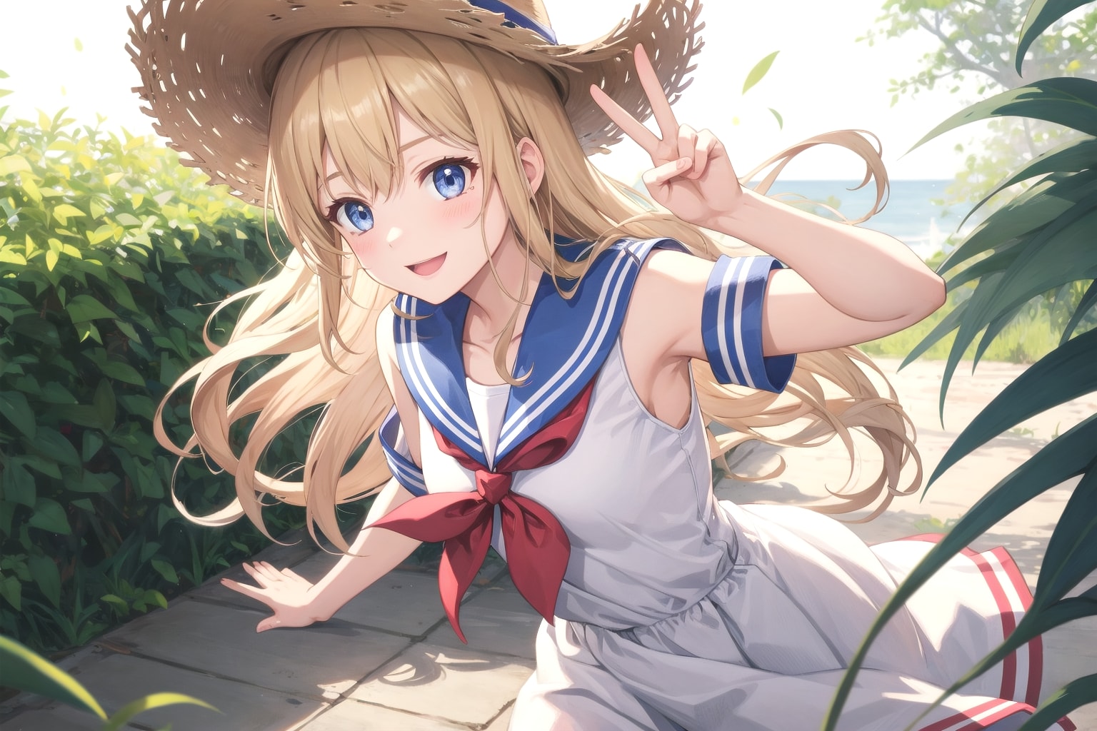 夏のセーラーワンピース✌