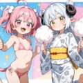 ゆかた（メイ）対みずぎ（ねこ） 2枚目