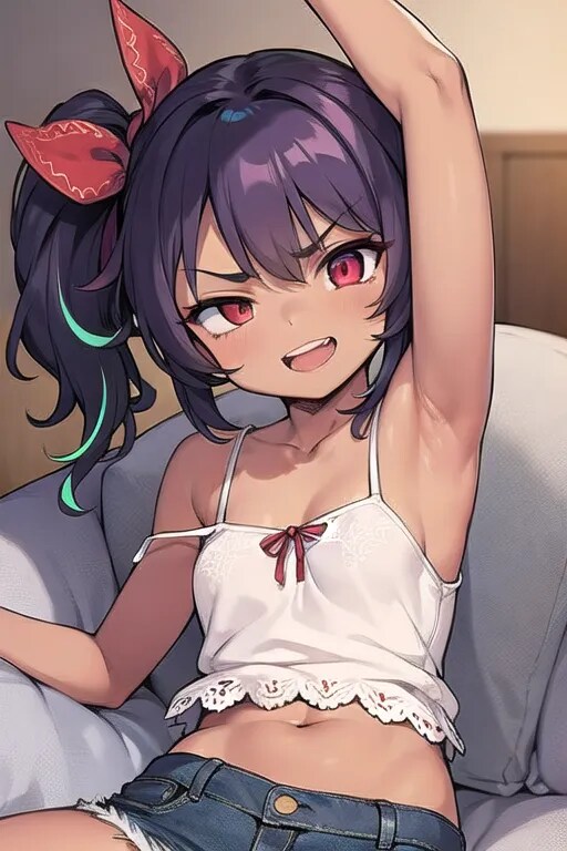 脇を見せてくる生意気なアノ子